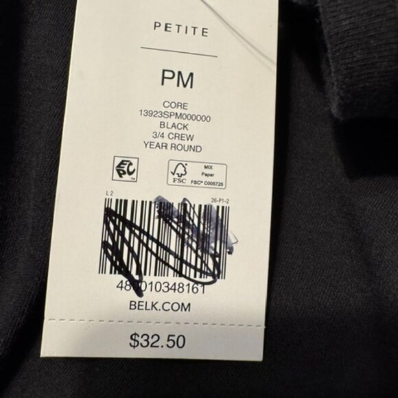 NWT KIM ROGERS BLACK PERFECTLY SOFT EASY CARE TEE   MEDIUM/PETITE   #9 - Picture 4 of 7